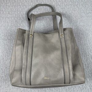 Relic Gray Pebbled Tote with Dual Straps